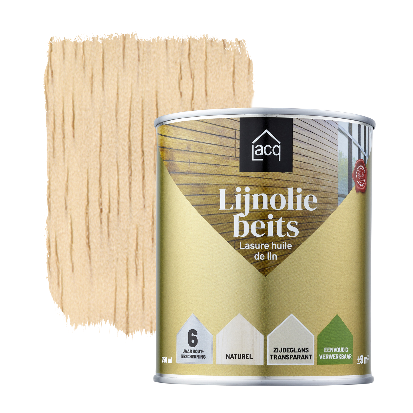 Lacq Zuivere Lijnolie Beits Transparant Naturel
