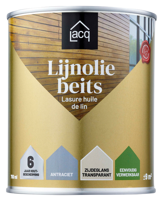 Lacq Zuivere Lijnolie Beits Transparant Antraciet