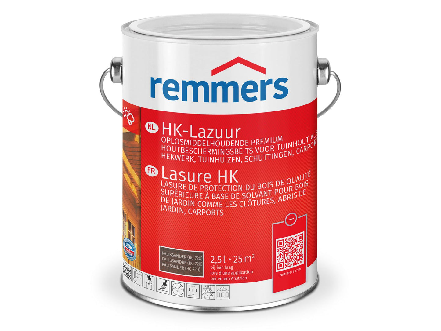 Remmers HK-Lazuur 3in1 - Palissander - Houtbeits