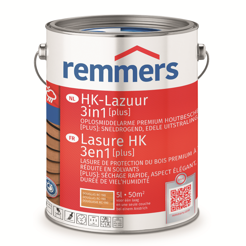 Remmers HK-Lazuur 3in1 PLUS Douglas 5 liter blik