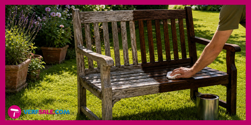 Een houten tuinbank opknappen met tuinmeubelolie: compleet stappenplan