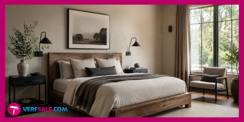 Een stoere slaapkamer creëren met lichte verfkleuren