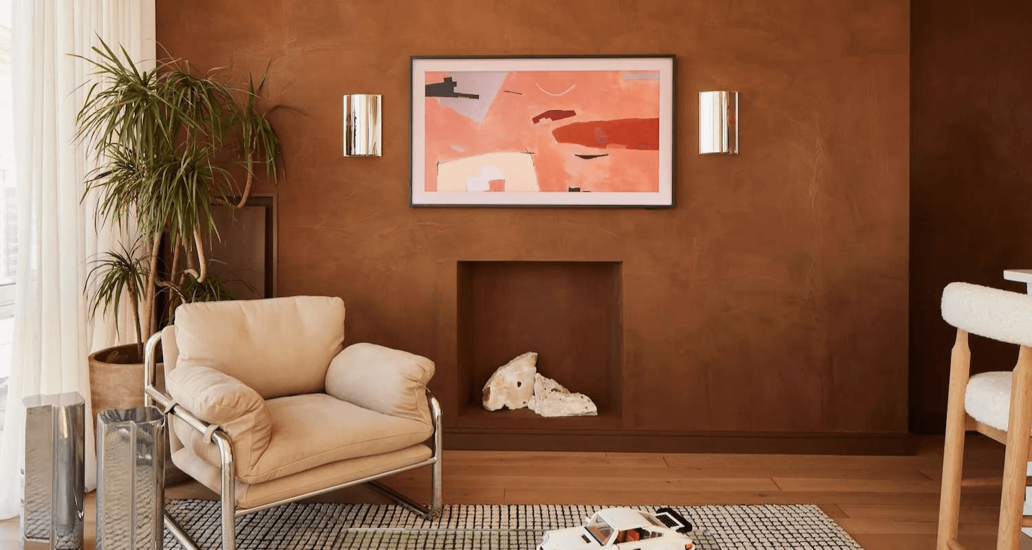 Cognac kleur muurverf