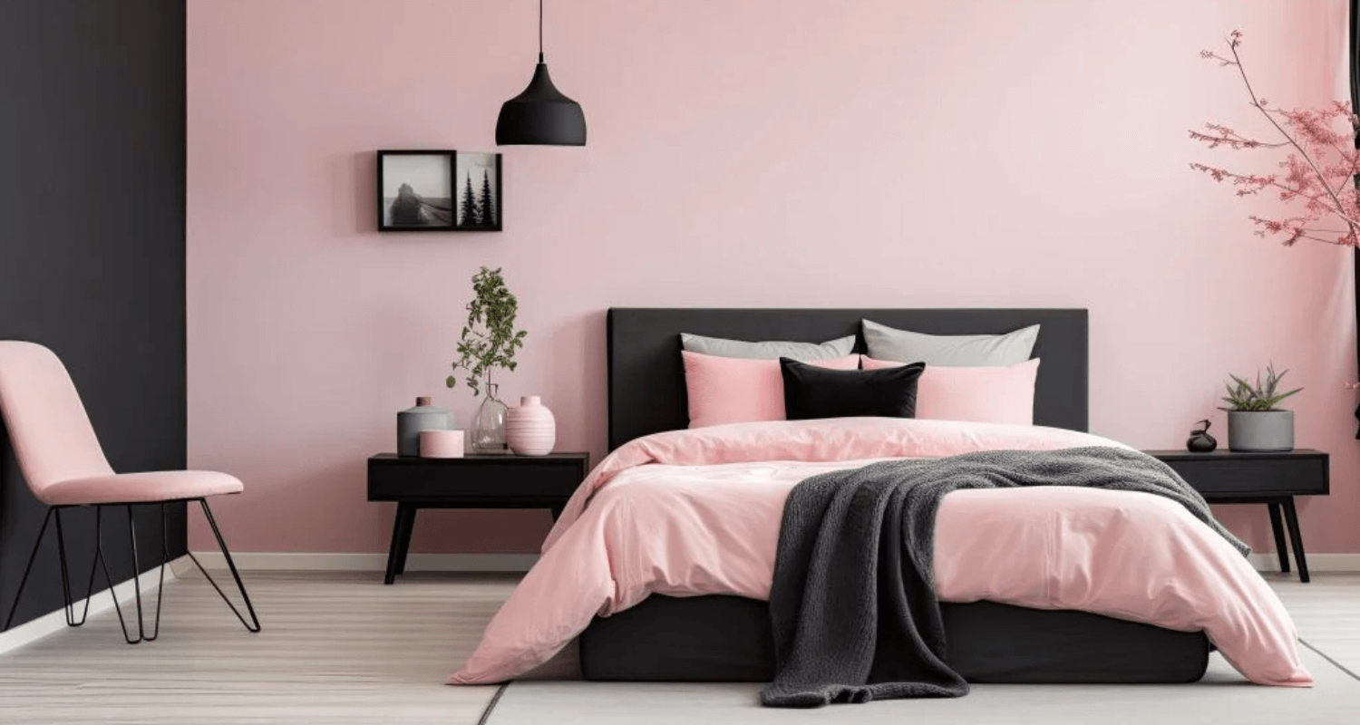 Pastel roze muurverf