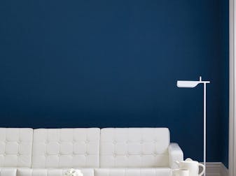 Warm blauw muurverf