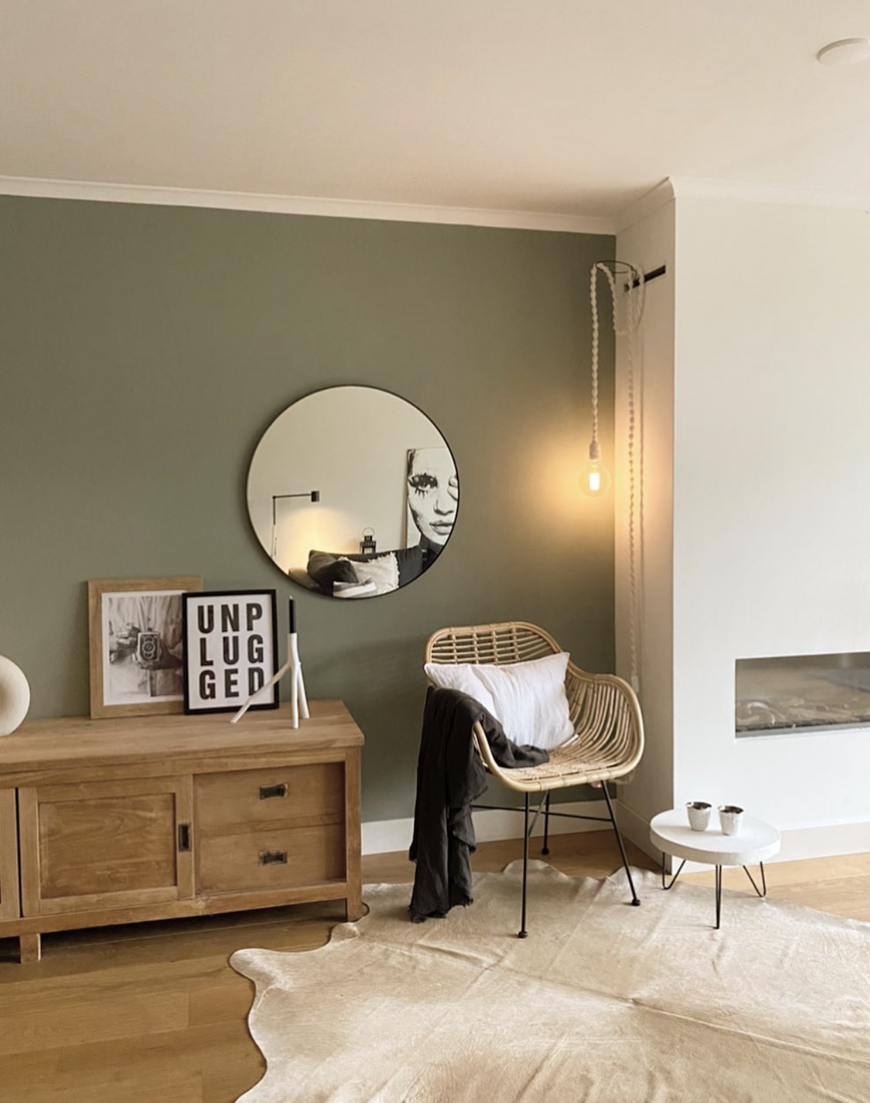 Warm groene muurverf