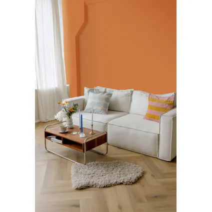 Warm oranje muurverf
