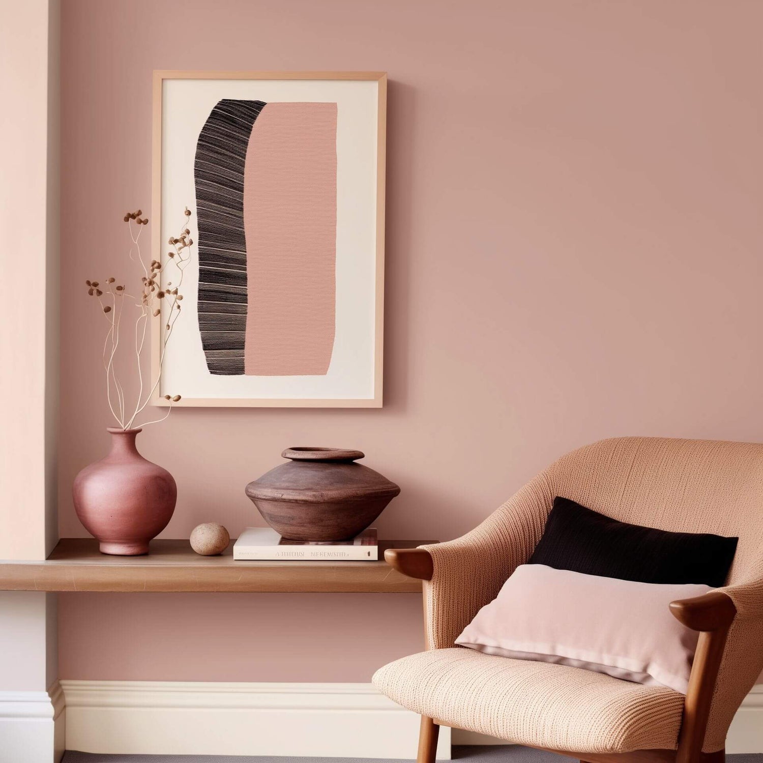 Warm roze muurverf