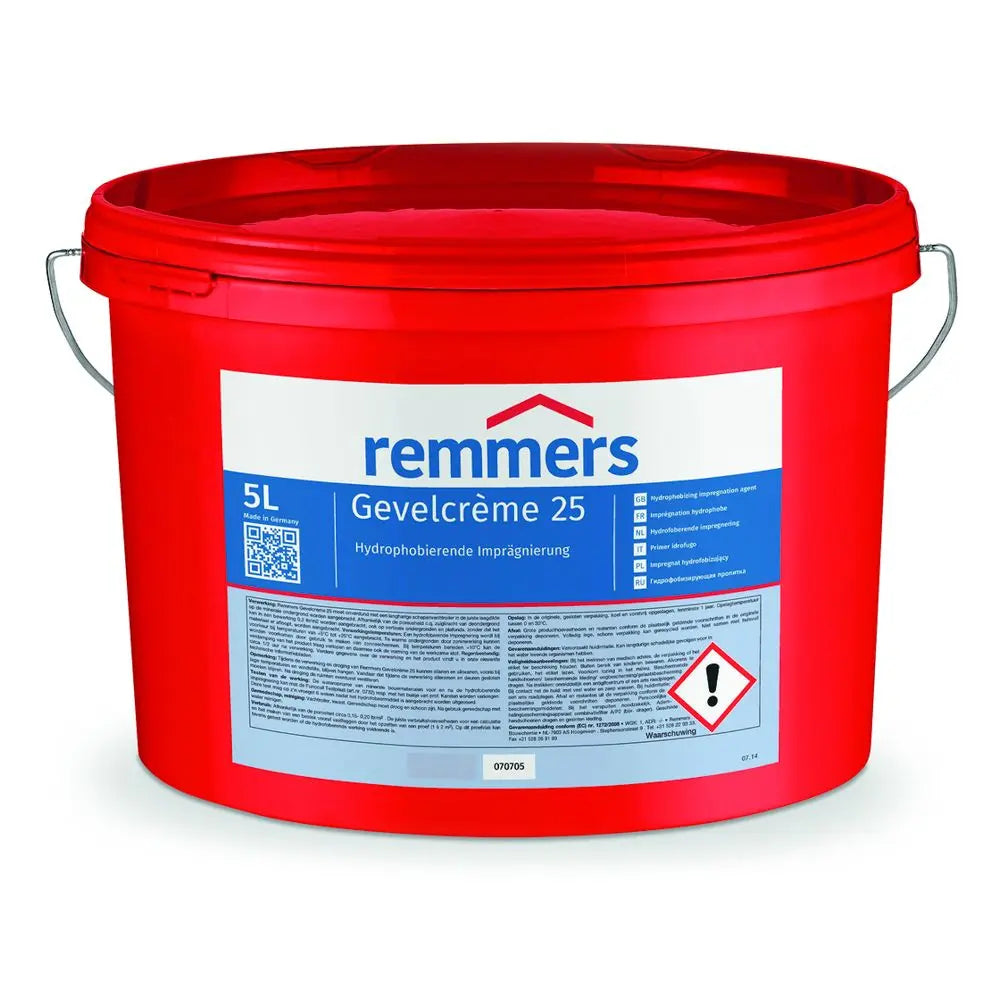 Gevelhydrofobering met facade cream 25