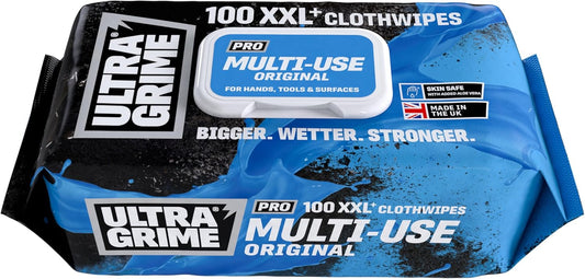 UltraGrime PRO Power Scrub 100 XXL+ Schoonmaakdoekjes