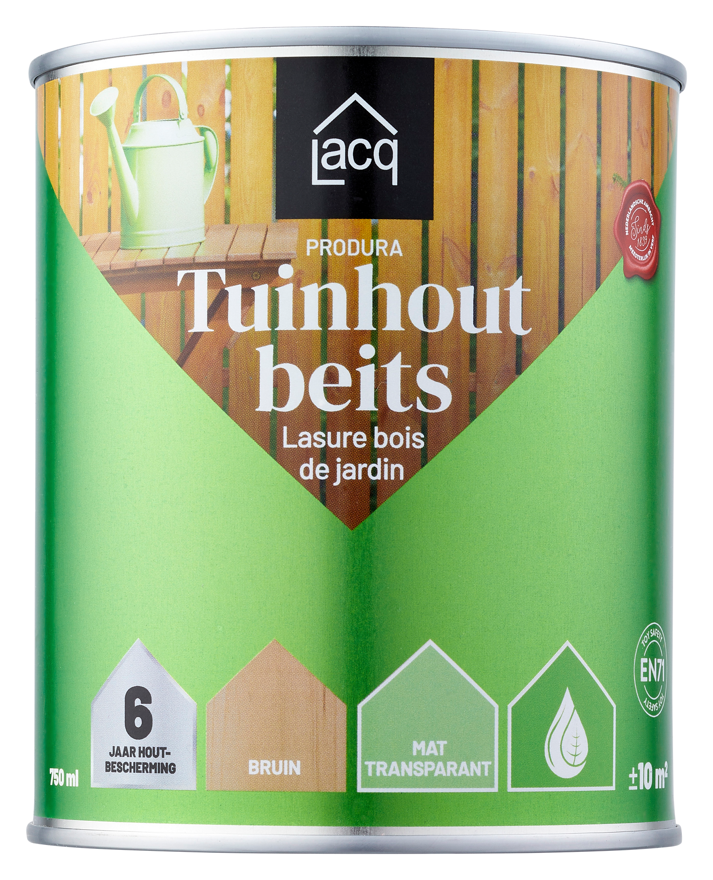 Lacq Tuinhoutbeits Transparant Bruin