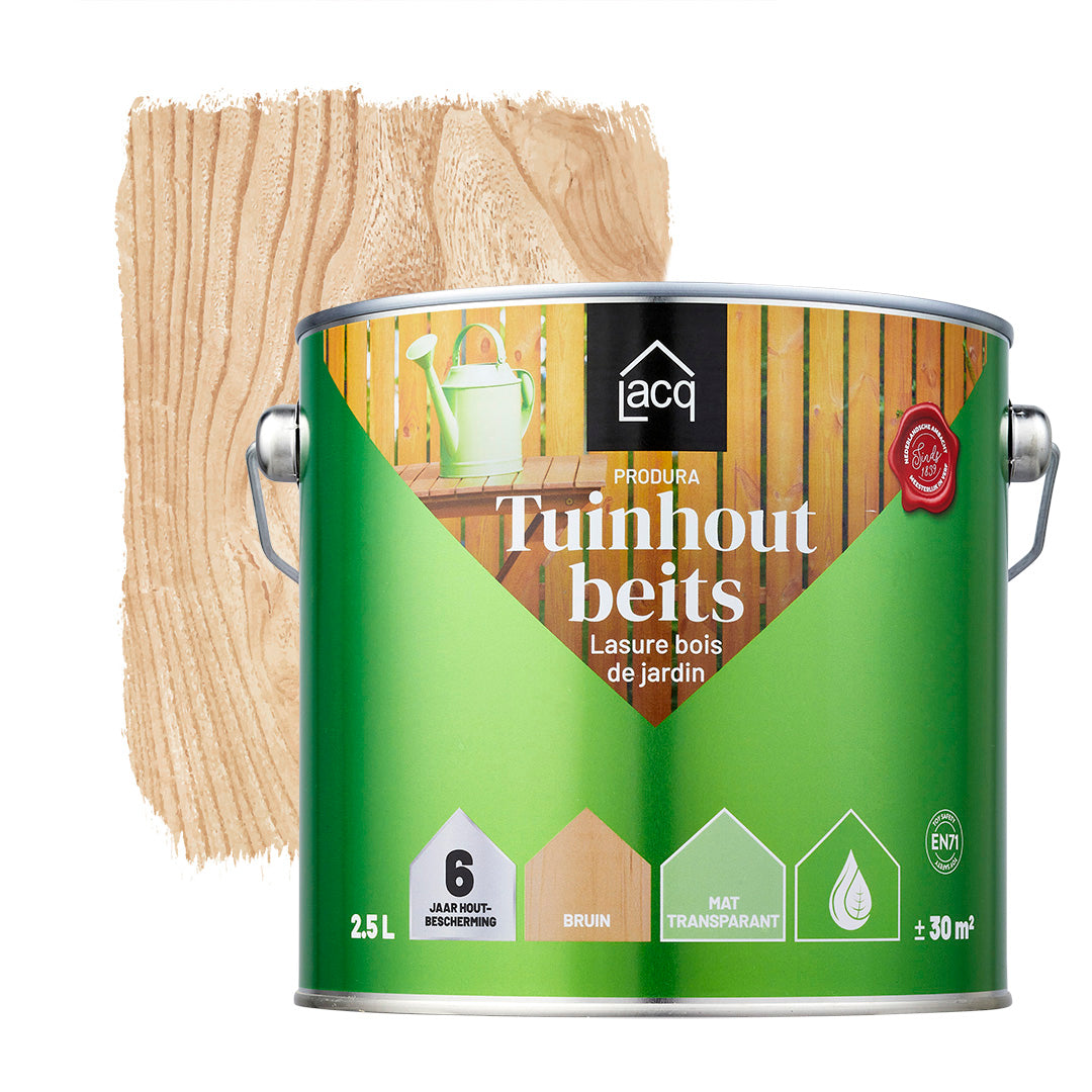 Lacq Tuinhoutbeits Transparant Bruin