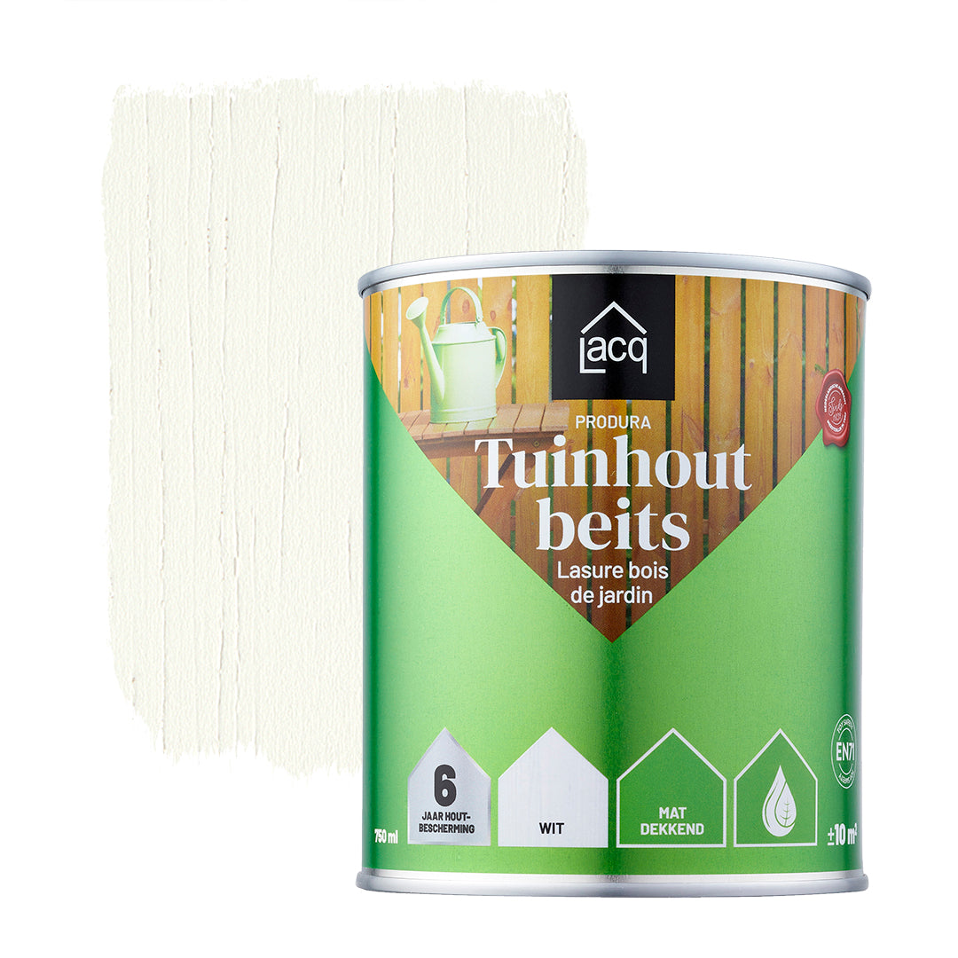 Lacq Tuinhoutbeits Dekkend Wit