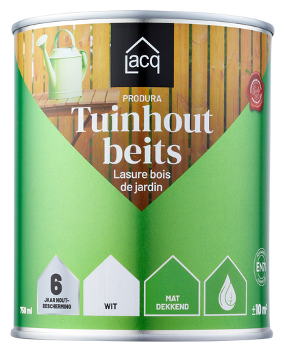 Lacq Tuinhoutbeits Dekkend Wit