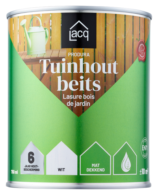 Lacq Tuinhoutbeits Dekkend Wit