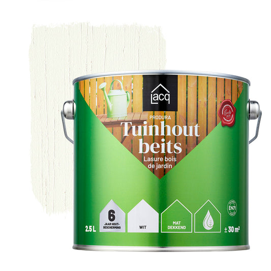 Lacq Tuinhoutbeits Dekkend Wit
