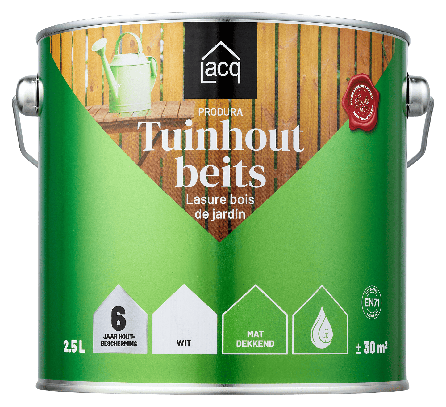 Lacq Tuinhoutbeits Dekkend Wit