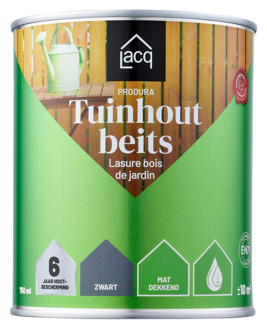 Lacq Tuinhoutbeits Dekkend Zwart