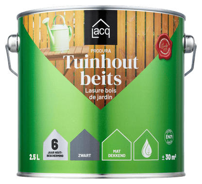 Lacq Tuinhoutbeits Dekkend Zwart