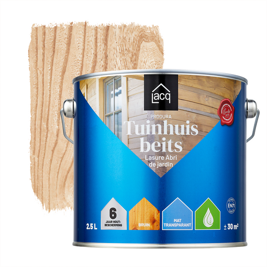 Lacq Tuinhuisbeits Transparant Bruin