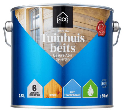 Lacq Tuinhuisbeits Transparant Bruin