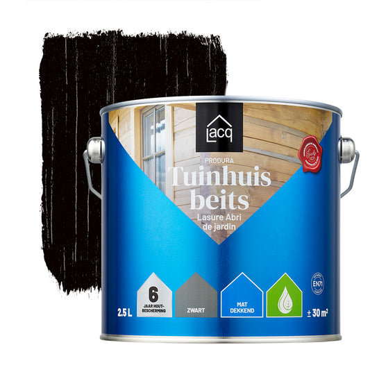 Lacq Tuinhuisbeits Dekkend Zwart