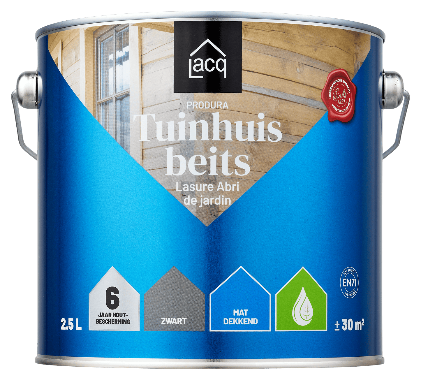 Lacq Tuinhuisbeits Dekkend Zwart
