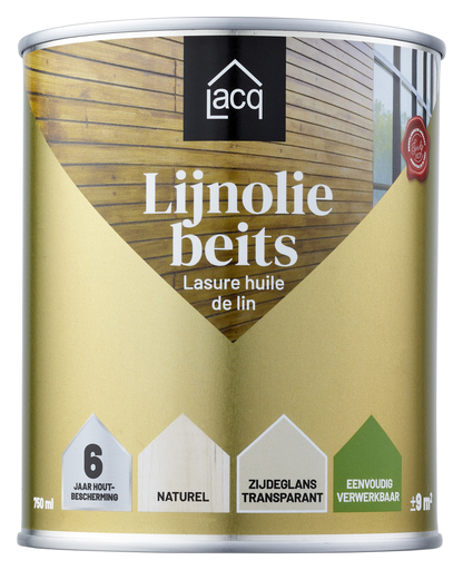 Lacq Zuivere Lijnolie Beits Transparant Naturel