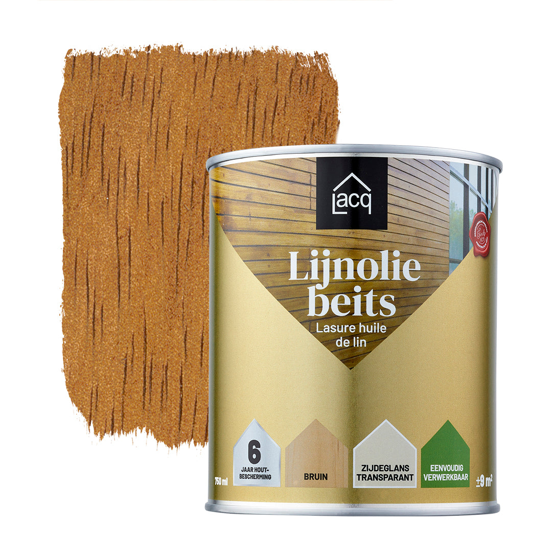 Lacq Zuivere Lijnolie Beits Transparant Bruin