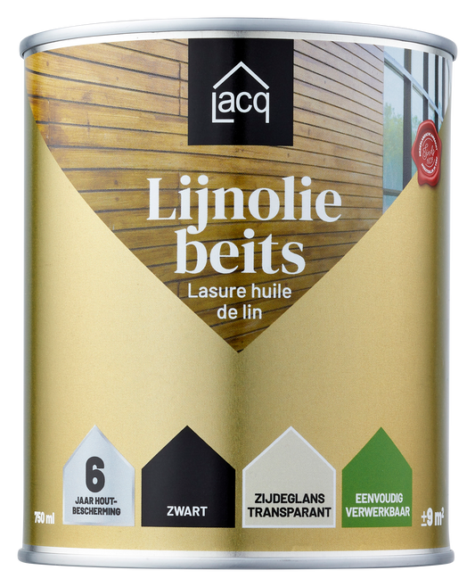 Lacq Zuivere Lijnolie Beits Transparant Zwart