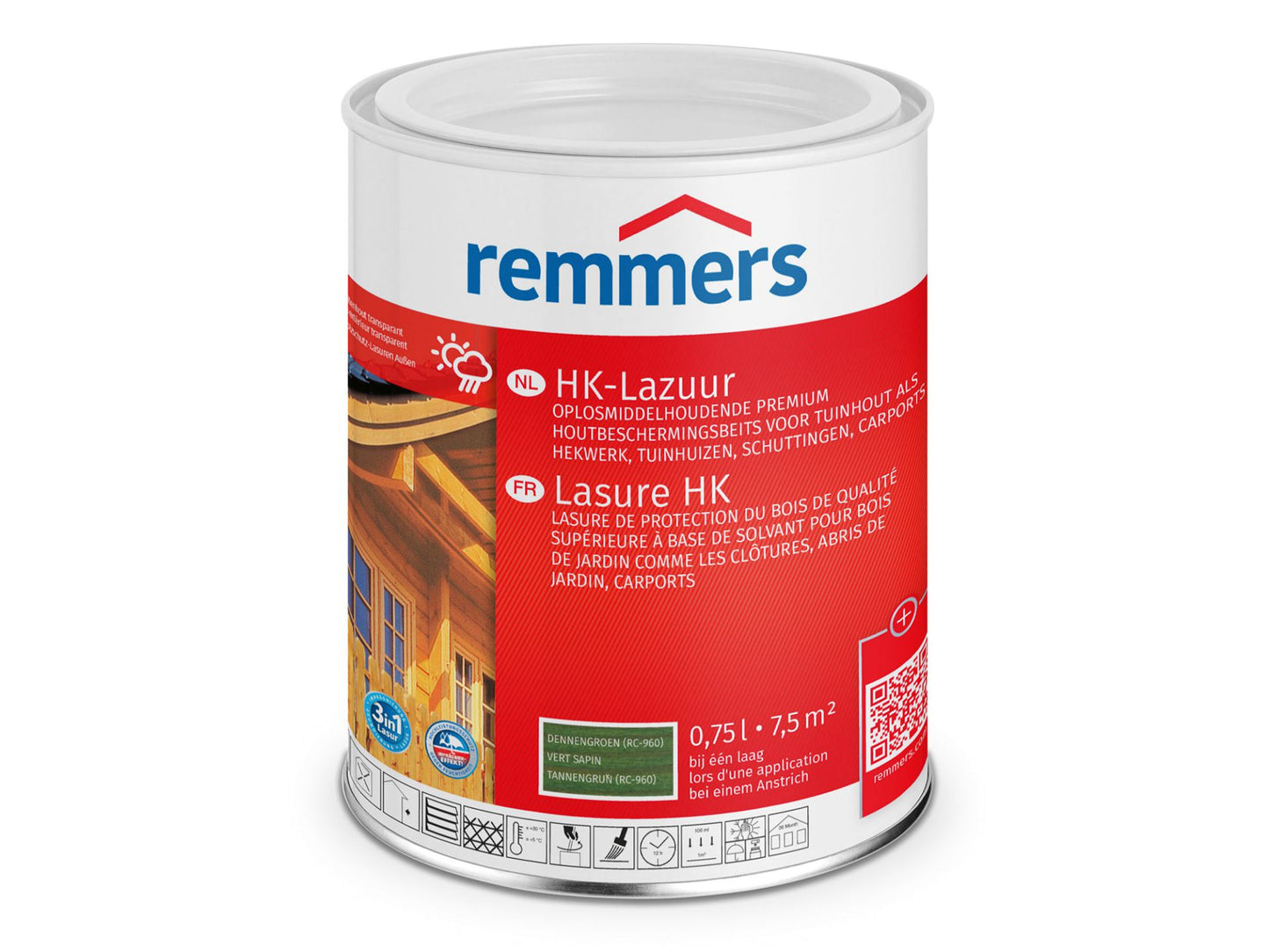 Remmers HK-Lazuur 3in1 - Dennengroen - Houtbeits