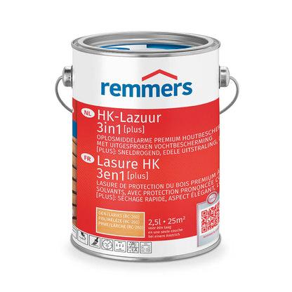 Remmers HK-Lazuur 3in1 PLUS Pine/Lariks 2,5 liter blik