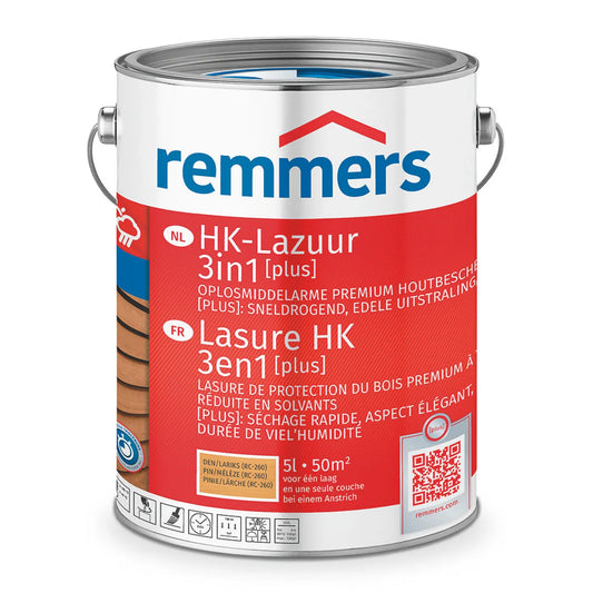 Remmers HK-Lazuur 3in1 [PLUS] - Pine/Lariks - Houtbeits
