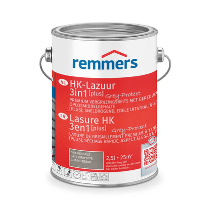 Remmers HK-Lazuur 3in1 [PLUS] - Grafietgrijs - Houtbeits