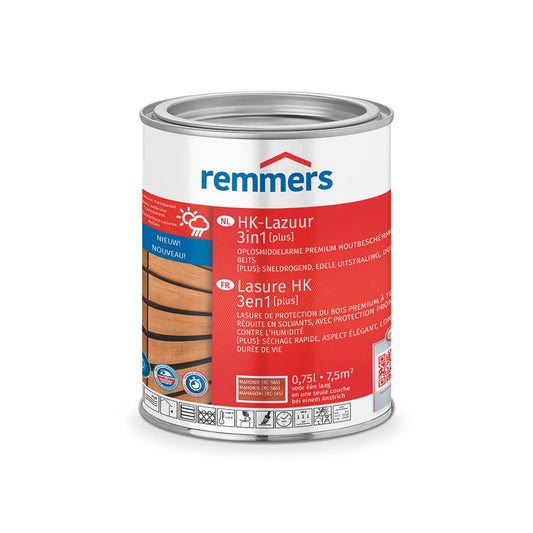Remmers HK-Lazuur 3in1 [PLUS] - Mahonie - Houtbeits