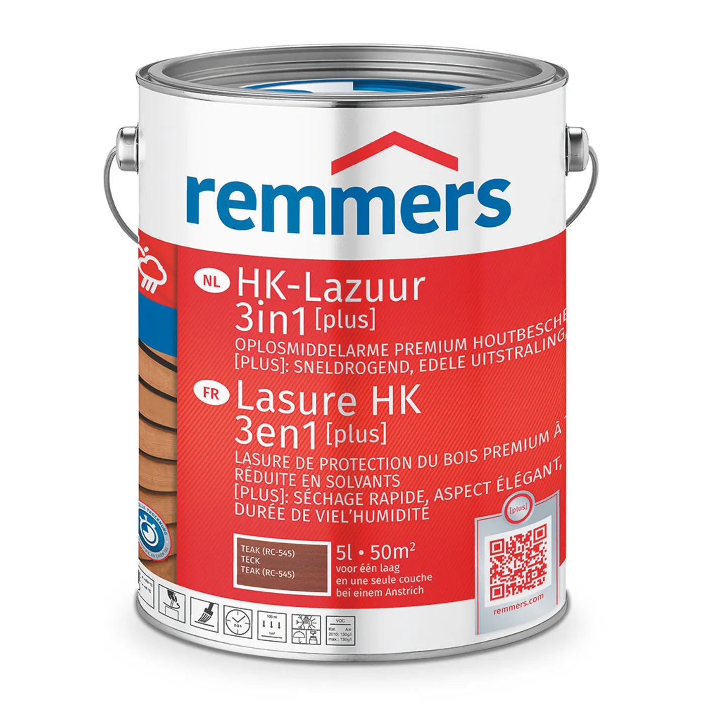 Remmers HK-Lazuur 3in1 [PLUS] - Teak - Houtbeits