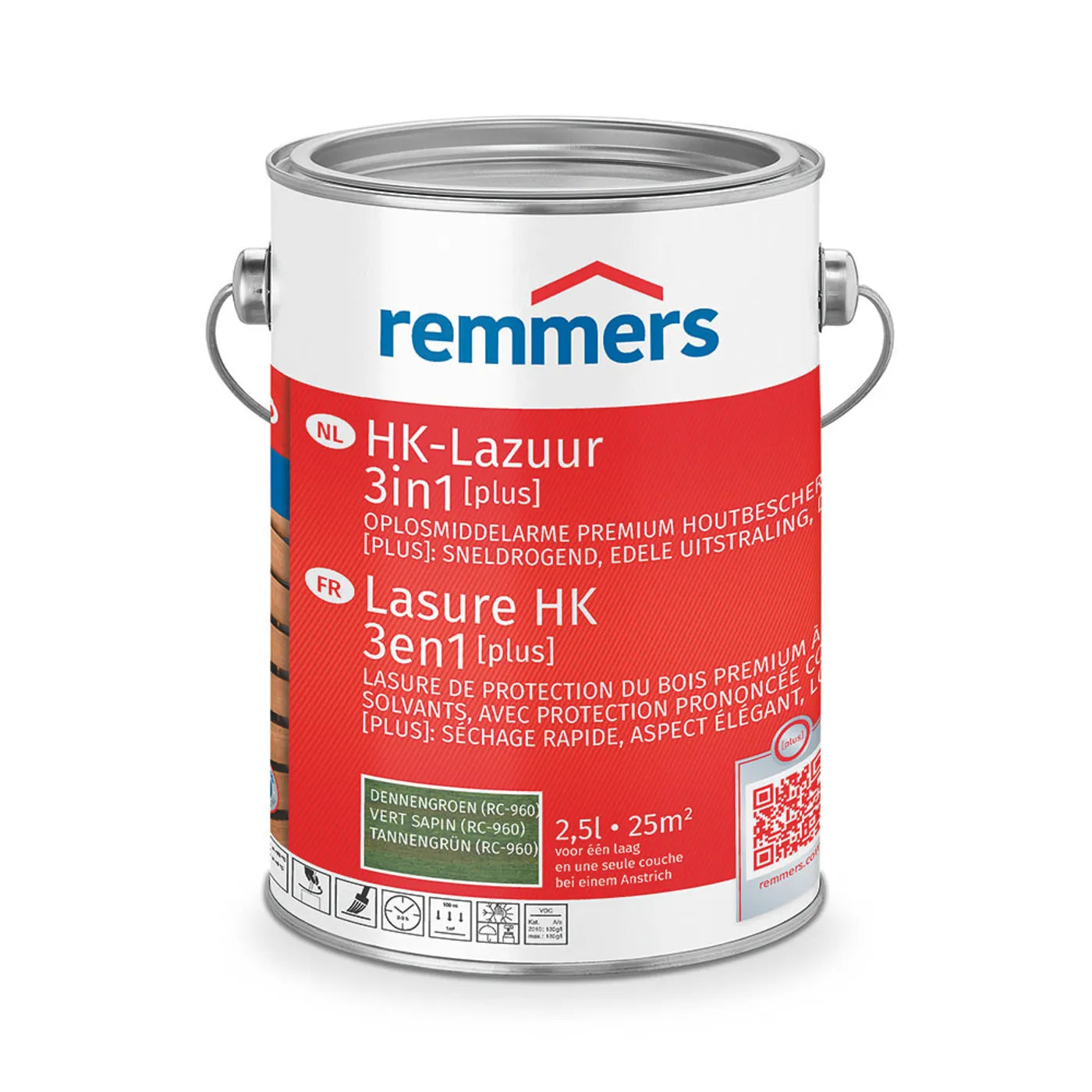 Remmers HK-Lazuur 3in1 [PLUS] - Dennengroen - Houtbeits