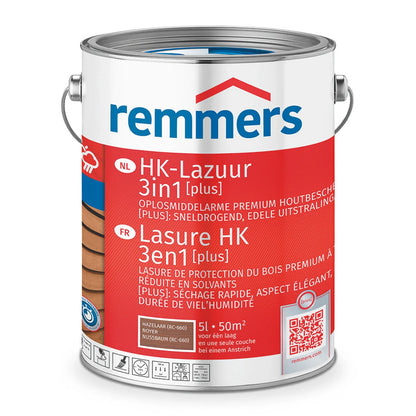 Remmers HK-Lazuur 3in1 [PLUS] - Noten - Houtbeits