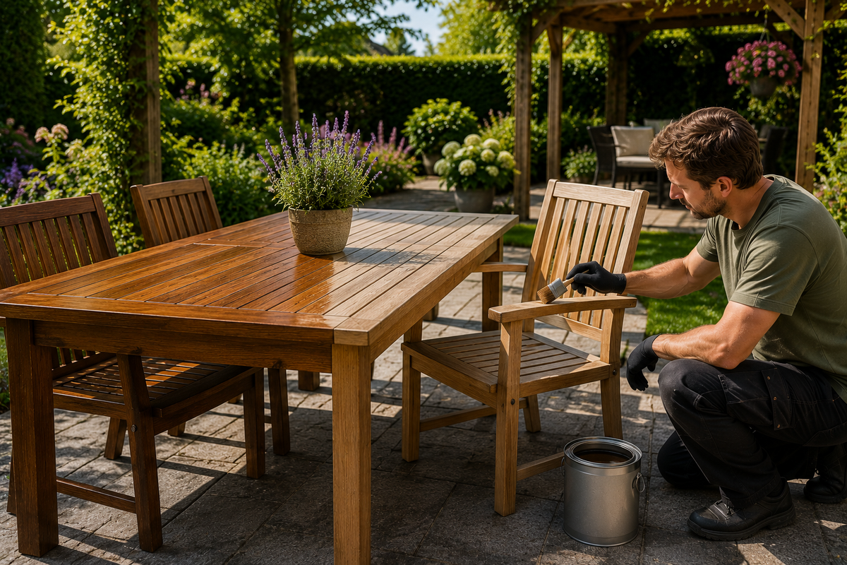 Houtolie of houtbeits: wat is beter voor tuinmeubelen?