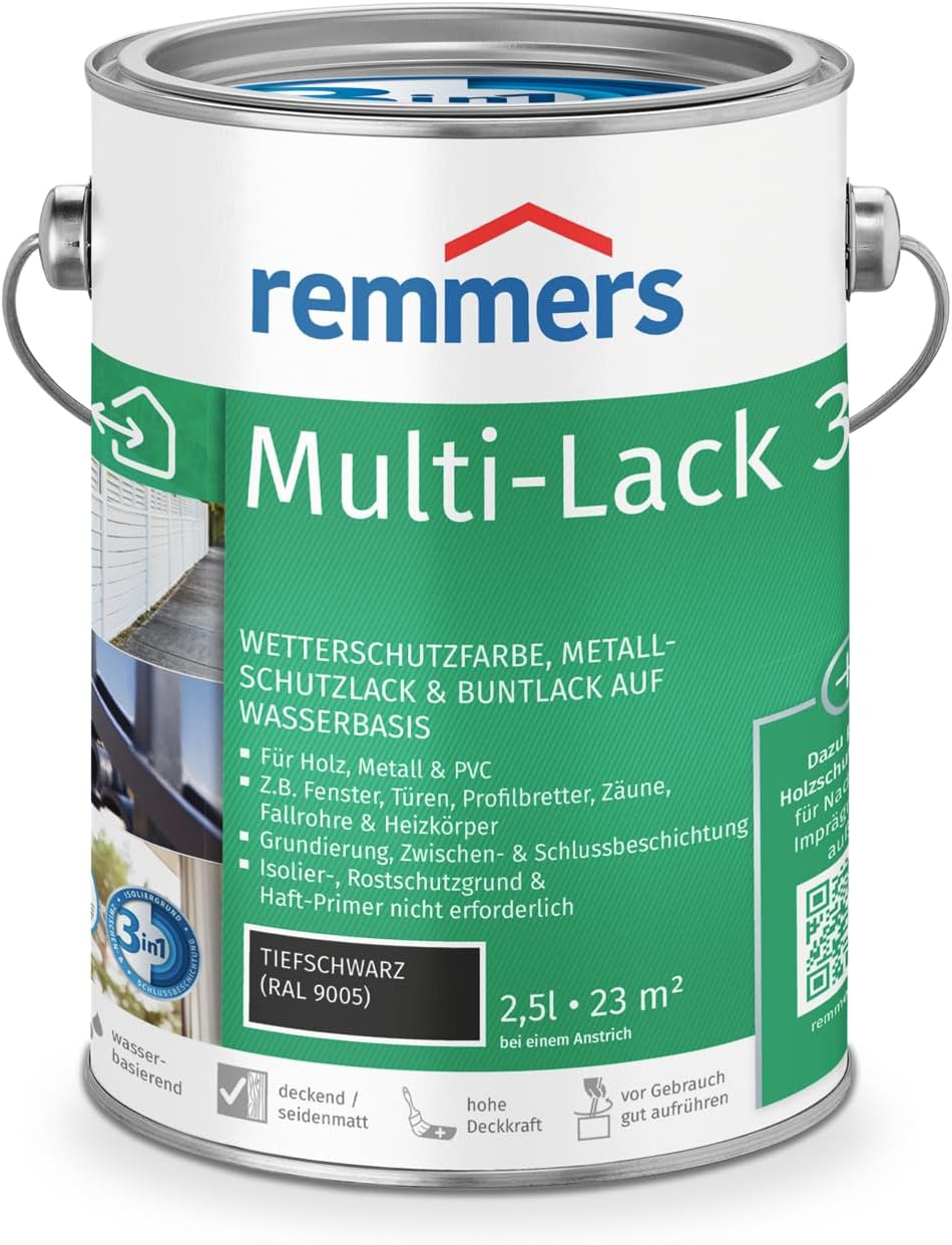 Remmers Multi-Lak 3in1 - Diepzwart (RAL 9005)