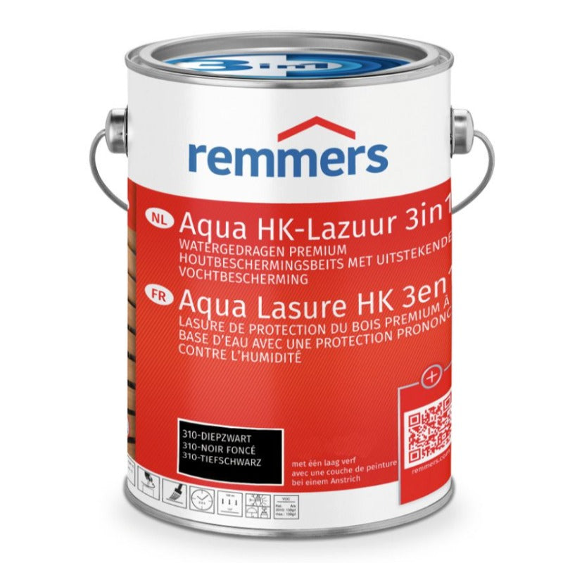 Remmers Aqua HK-Lazuur 3in1 Diepzwart kopen? | verfsale.com