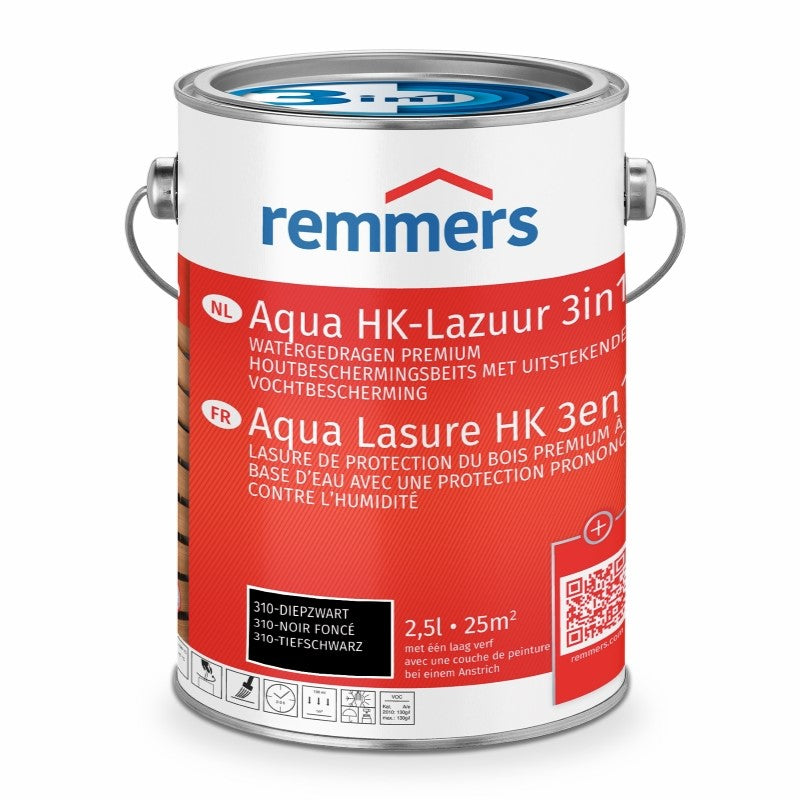Remmers Aqua HK-Lazuur 3in1 (diepzwart) kopen? | Verfsale.com