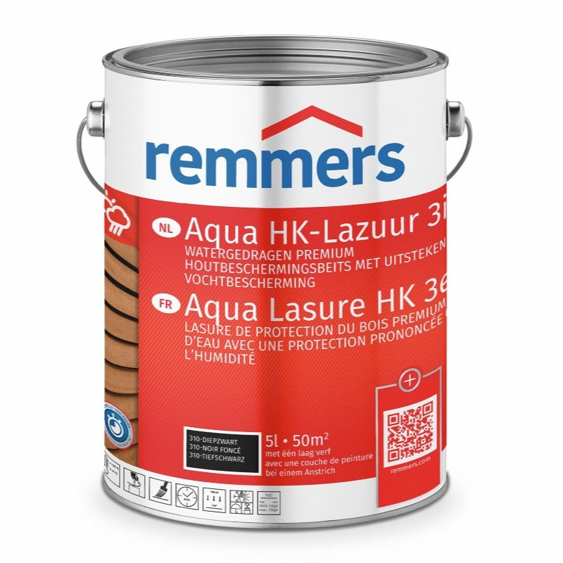 Remmers Aqua HK-Lazuur 3in1 (diepzwart) kopen? | Verfsale.com