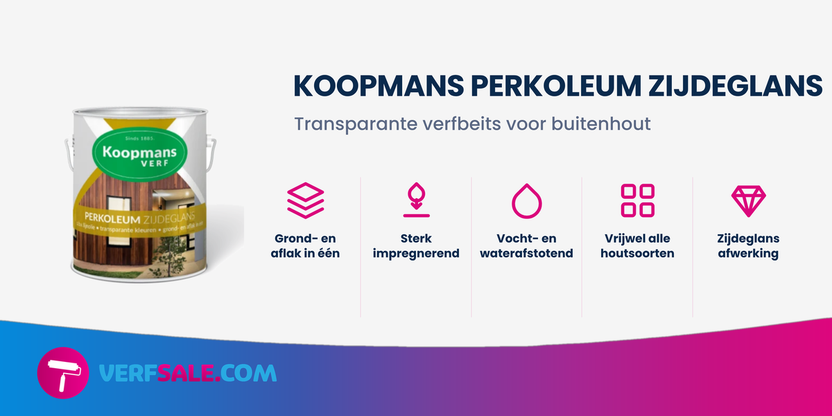 Koopmans Perkoleum Zijdeglans Transparant - Lichteiken