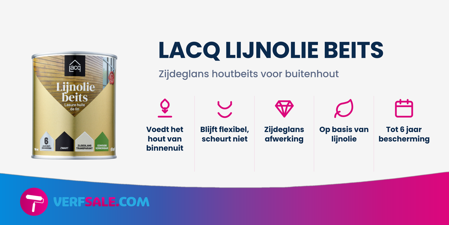 Lacq Zuivere Lijnolie Beits Transparant Zwart