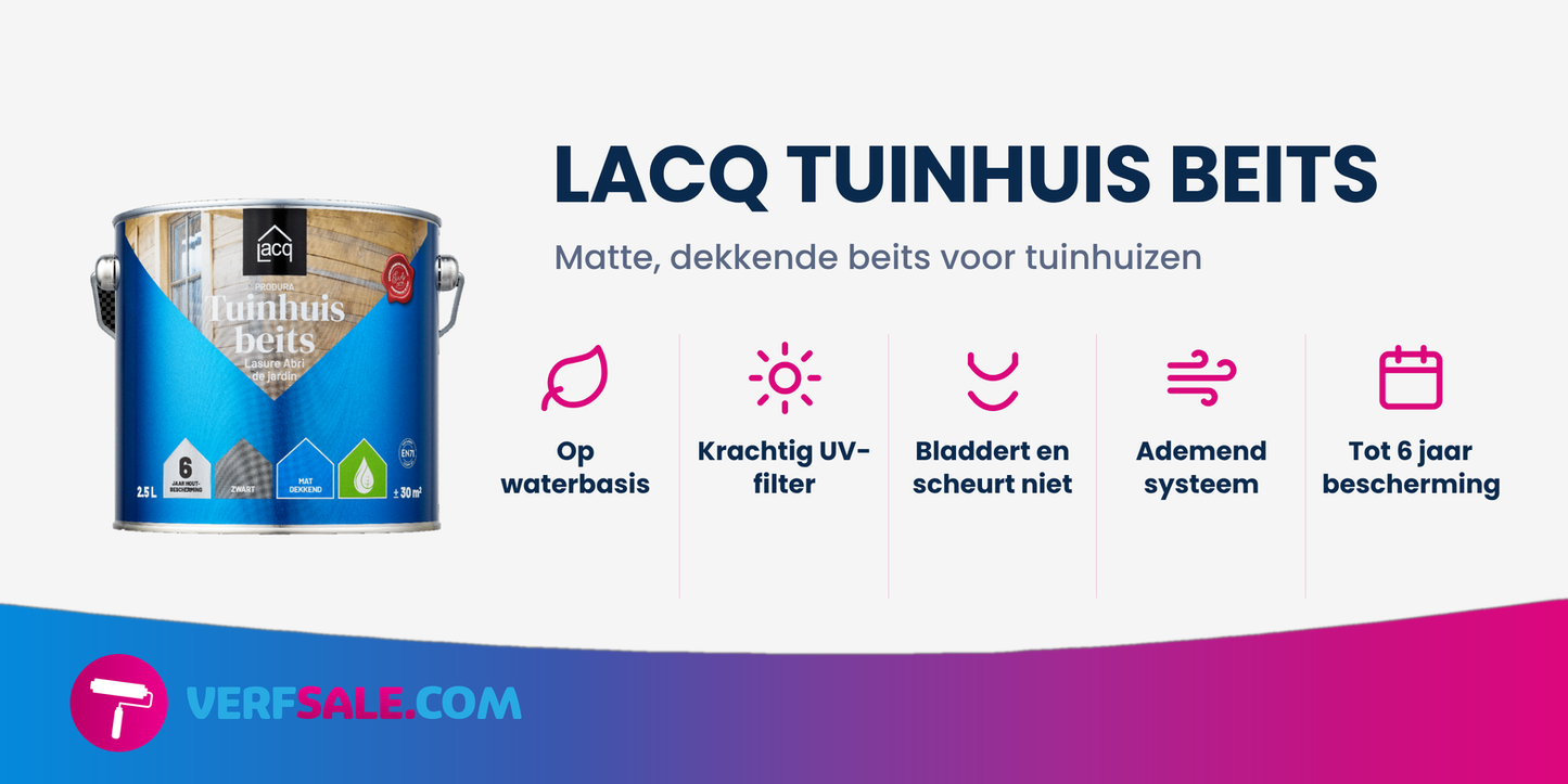 Lacq Tuinhuisbeits Dekkend Zwart
