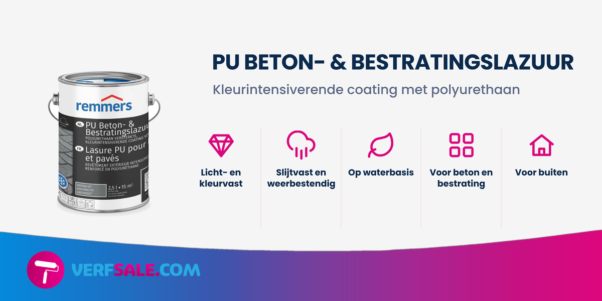 Remmers PU Beton- & Bestratingslazuur - Antraciet