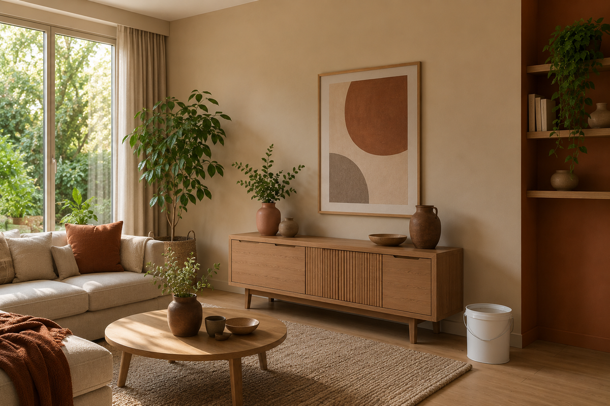 Warme aardetinten combineren in huis