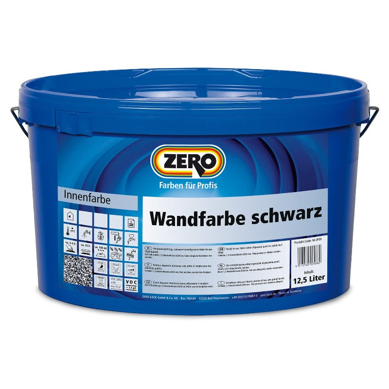 Zero Wandfarbe Schwarz